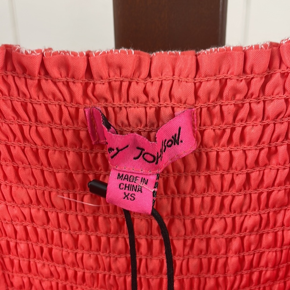 Betsey Johnson NWT Duberry Cap Sleeve Eyelet Mini Dress - Picture 3 of 6